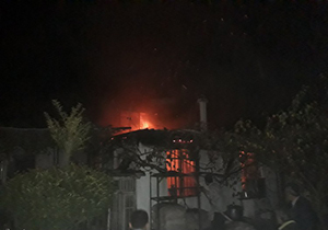 آتش سوزی در خانه باغ کردکوی