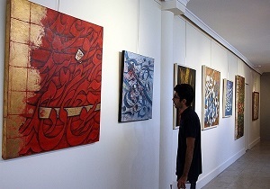 گشایش نمایشگاه نقاشی خط در سمنان