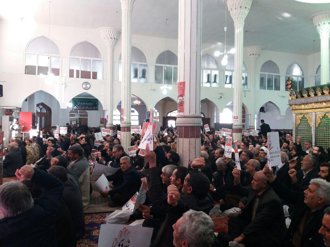 برگزاری مراسم حماسه 9 دی در حسينيه شيخ نوايی خوی +تصاوير