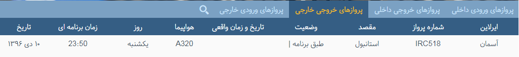 پرواز&zwnj;های یکشنبه ۱۰ دی ماه از فرودگاه بین المللی ارومیه