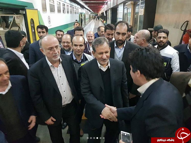 بازگشت جهانگیری از سفر البرز به تهران با مترو +عکس