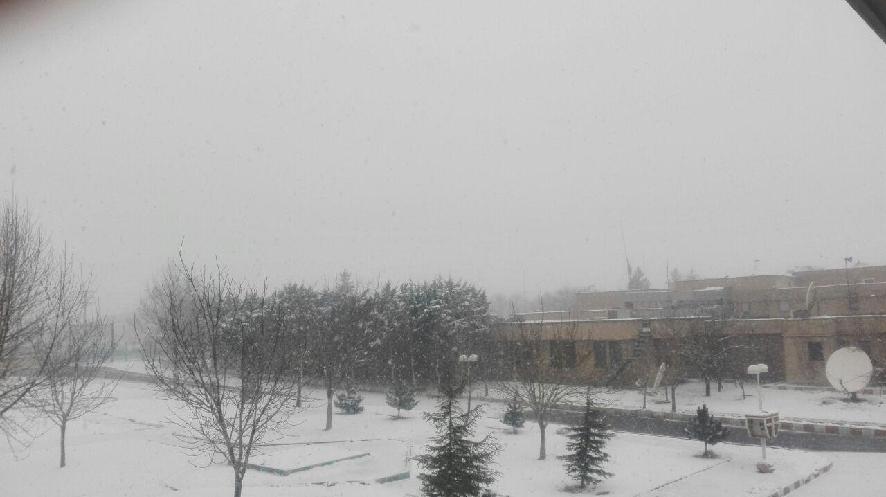 آغاز بارش برف سنگین در همدان