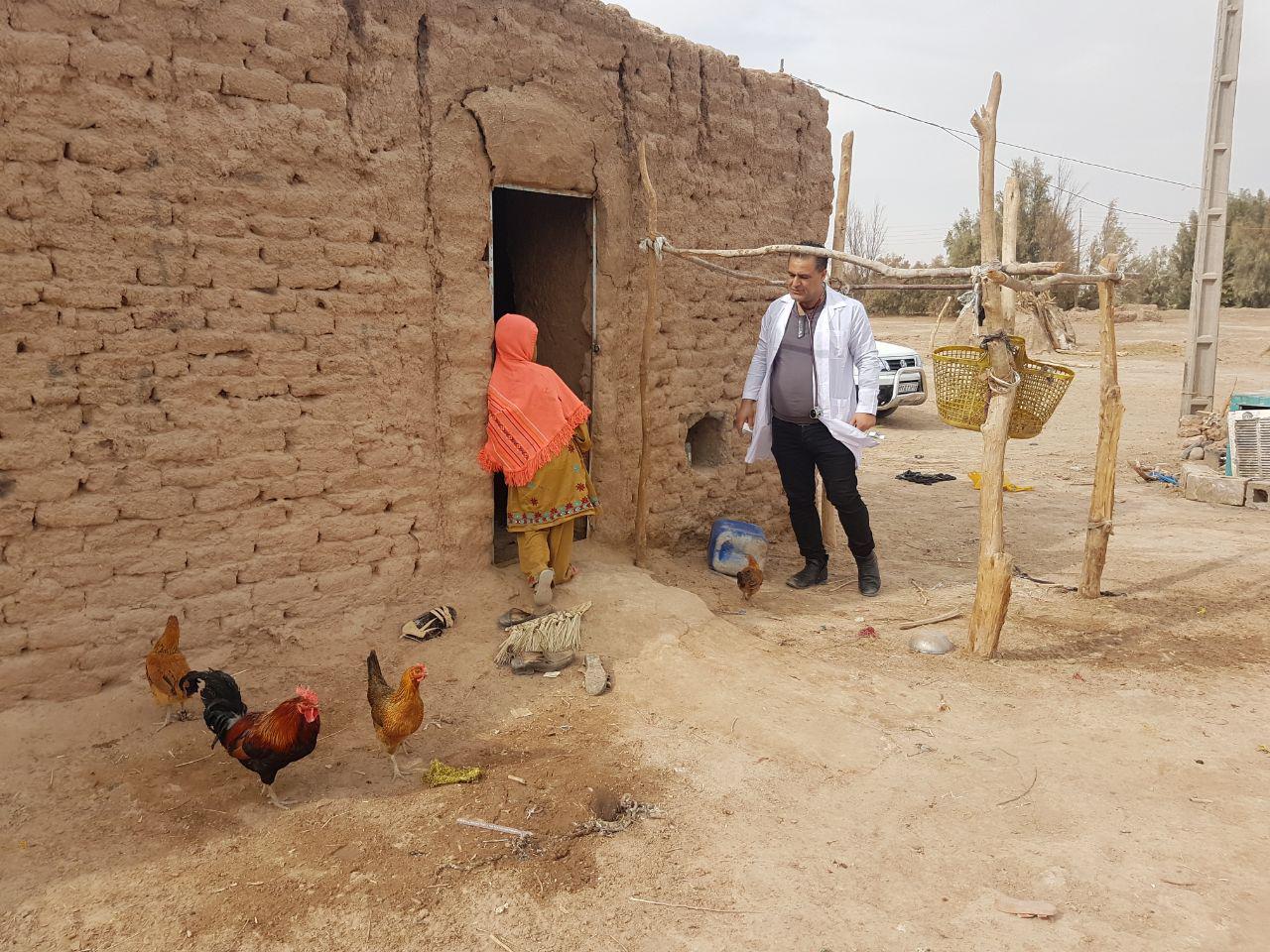 اعزام گروه های درمانی به روستای محروم حسین آباد دامداری ریگان