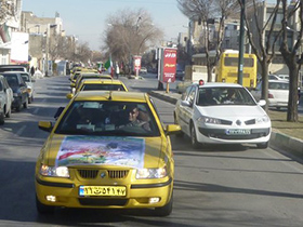 مانور یک هزار دستگاه تاکسی در اصفهان