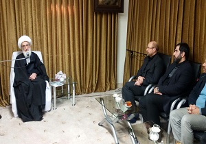 دیدار قالیباف با آیت الله نوری همدانی