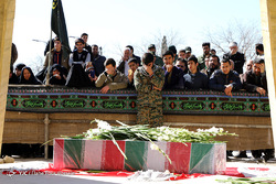 تشییع پیکر پاک ۹ شهید گمنام در شیراز