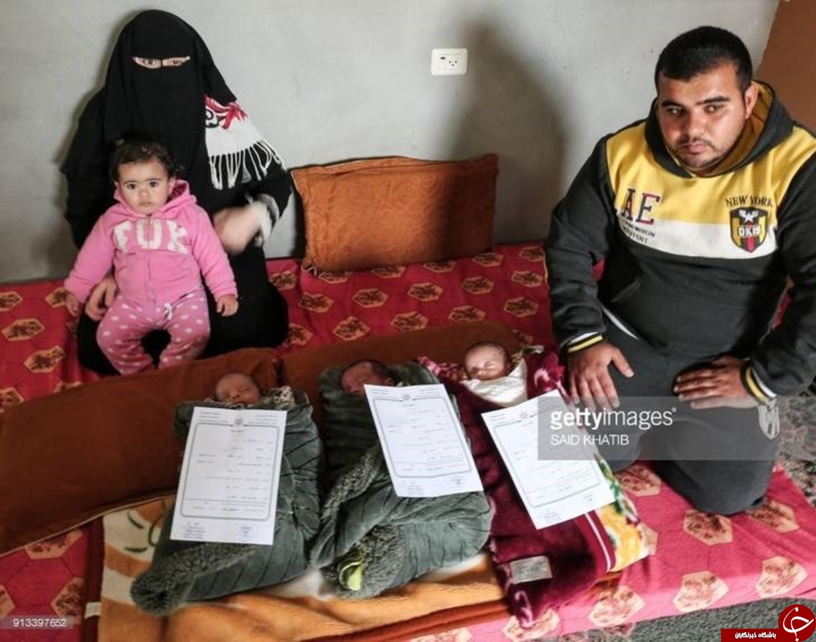 اعتراض جالب زوج فلسطینی به تصمیم ترامپ+تصاویر