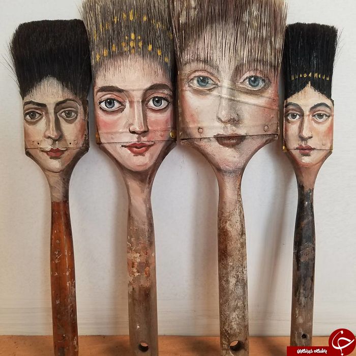 اقدام جالب یک هنرمند در تبدیل وسایل زاید به وسایلی زیبا و هنری