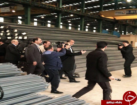 بازدید وزیر صنعت، معدن و تجارت از مجتمع فولاد بافق+تصویر