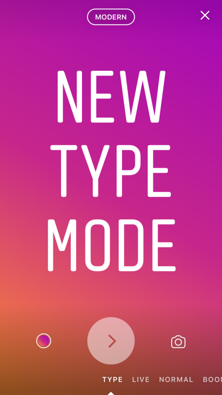 قابلیت Type به اینستاگرام اضافه شد قابلیت Type به اینستاگرام اضافه شد