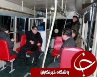 وقتی رهبر کره شمالی اتوبوس برقی سوار می&zwnj;شود+ تصاویر