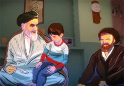 وقتی امام خمینی(ره) جایگاهشان را با یک کودک عوض می‌کنند + فیلم