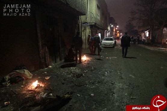 گپی با کارتن خواب&zwnj;ها در دمای زیر صفر درجه شب&zwnj;های تهران +تصاویر
