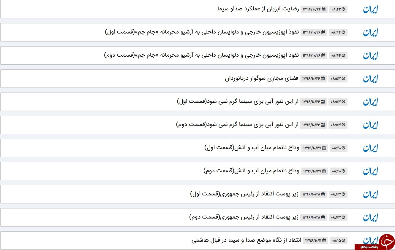 صدا وسیما بدتر از امریکا و اسرائیل است؟! +جدول
