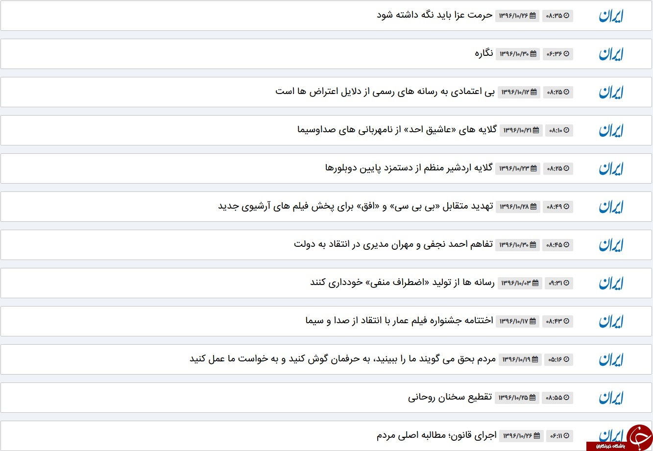 صدا وسیما بدتر از امریکا و اسرائیل است؟! +جدول