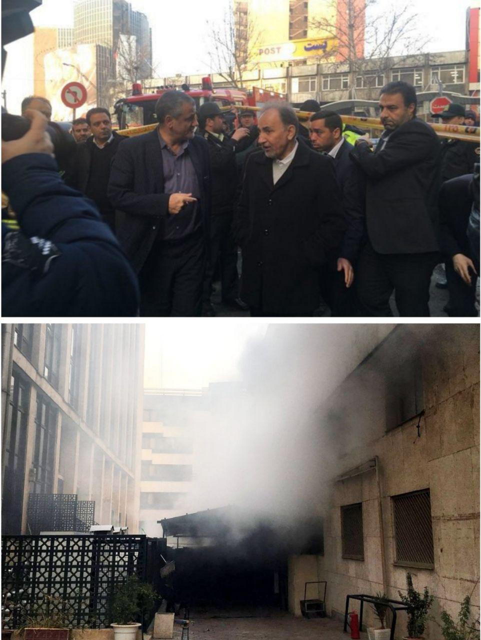 بازدید شهردار تهران از محل آتش سوزی ساختمان 8 طبقه وزارت نیرو بازدید شهردار تهران از محل آتش سوزی ساختمان 8 طبقه وزارت نیرو