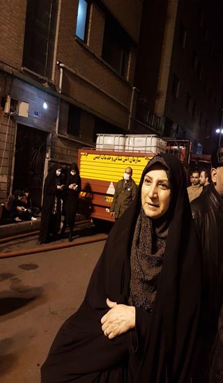 حضور دادستان تهران در محل آتش سوزی ساختمان وزارت نیرو