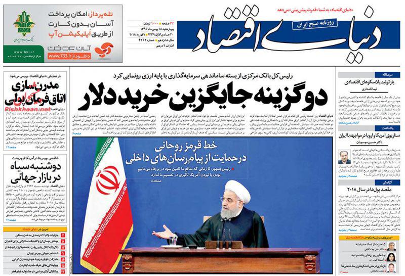 صفحه نخست روزنامه های اقتصادی 18 بهمن ماه صفحه نخست روزنامه های اقتصادی 18 بهمن ماه