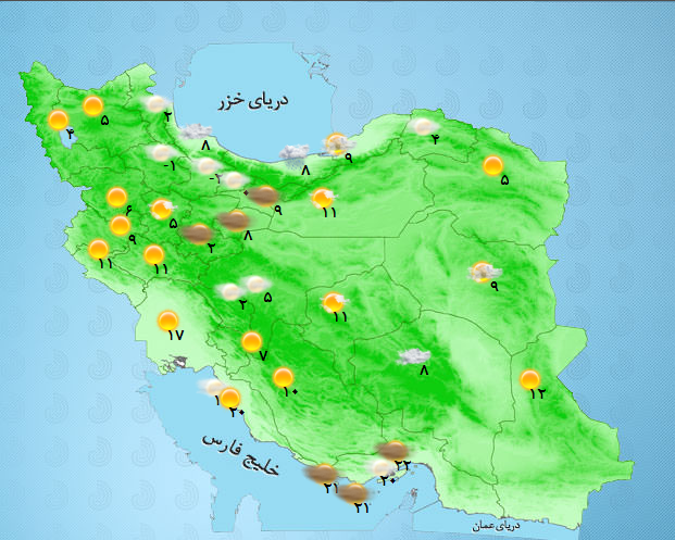 وزش باد و بارش برف در مناطق سردسیری+جدول