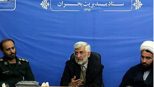 بازدید جلیلی از مناطق زلزله&zwnj;زده با موتور +فیلم