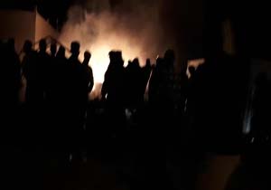 آتش‌ گرفتن چادر زلزله‌زدگان در سرپل‌ذهاب + فیلم