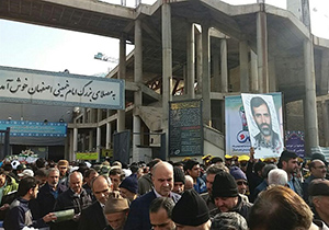 پیکر جانباز شهید "سلیمیان‌ریزی در گلستان شهدا آرام گرفت
