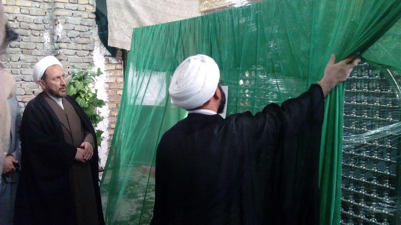 رونمایی از ضریح مطهر امامزادگان هاشم و عوف (ع) آببر