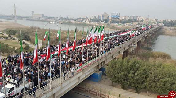 آغاز راهپیمایی ۲۲ بهمن ماه در خوزستان + تصاویر