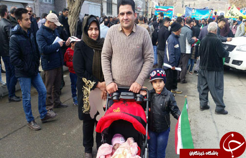 جلوه ای از راهپیمایی مردم همیشه در صحنه مهاباد + تصاویر
