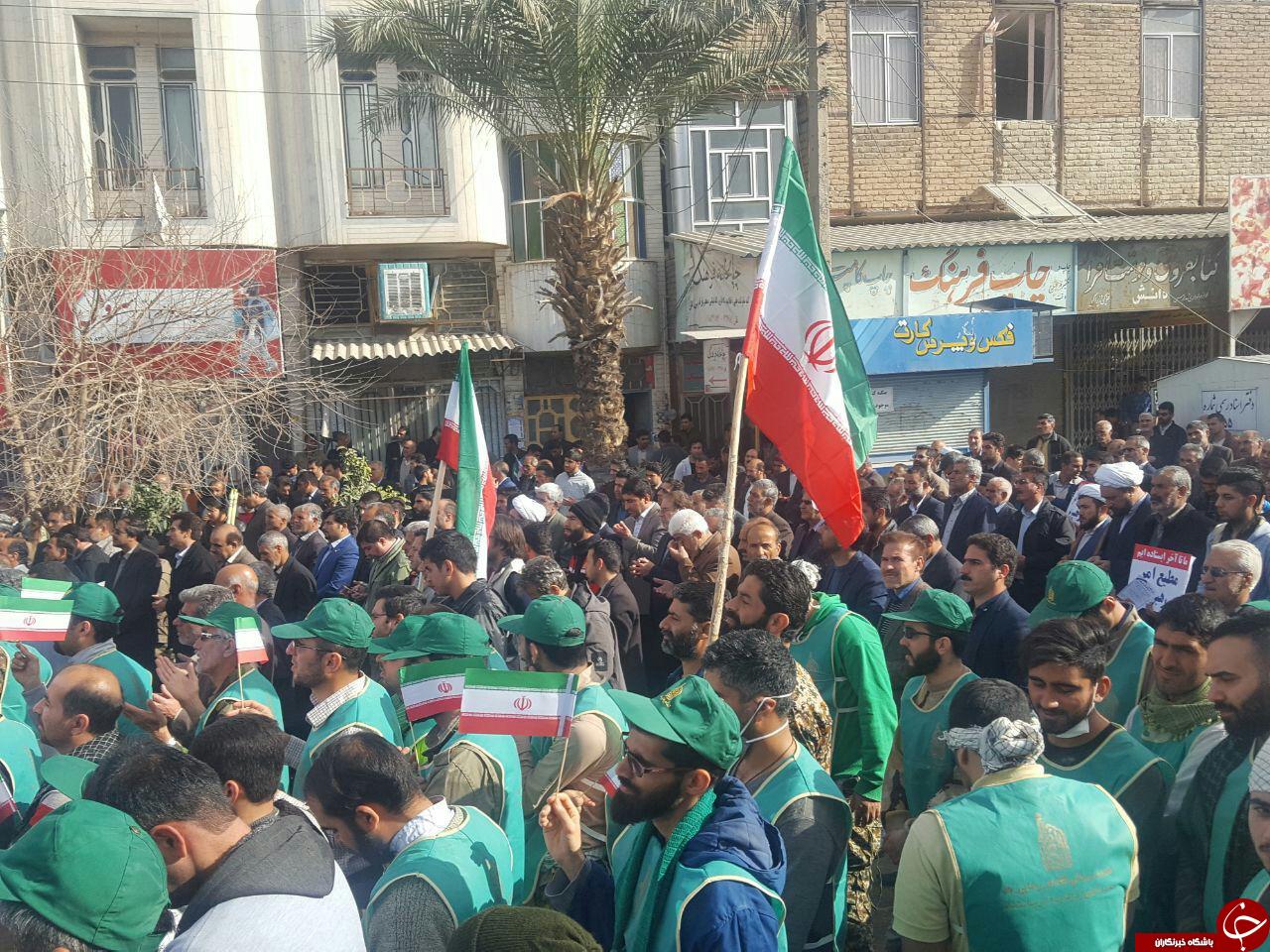 حضور مردم کرمانشاه  در راهپیمایی یوم الله 22 بهمن ماه+تصاویر