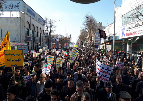 راهپیمایی 22 بهمن همزمان با سراسر کشور در اردبیل + تصاویر