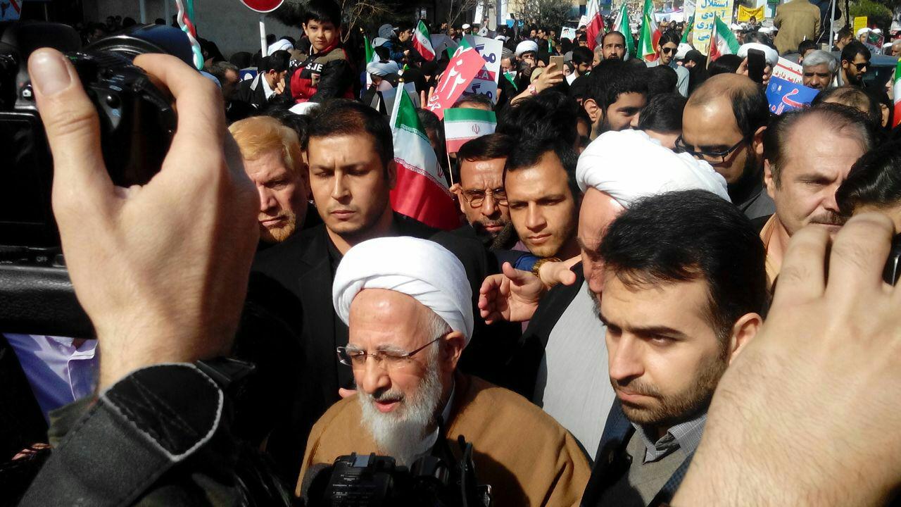 حضور مراجع عظام تقلید در راهپیمایی ۲۲ بهمن قم+تصاویر