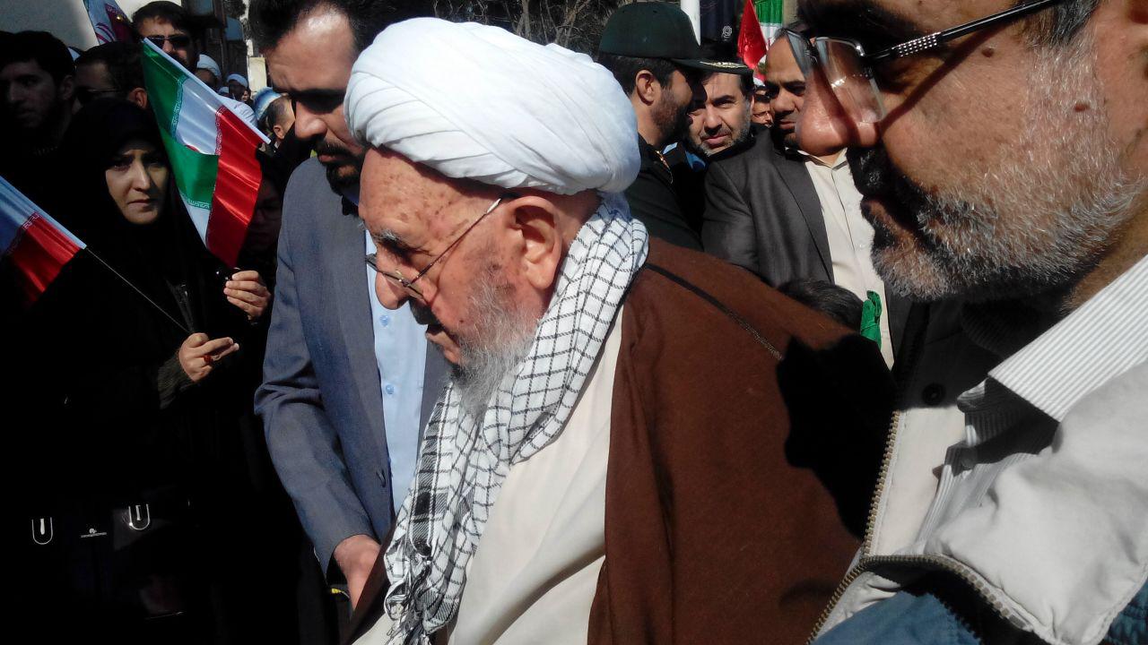حضور مراجع عظام تقلید در راهپیمایی ۲۲ بهمن قم+تصاویر