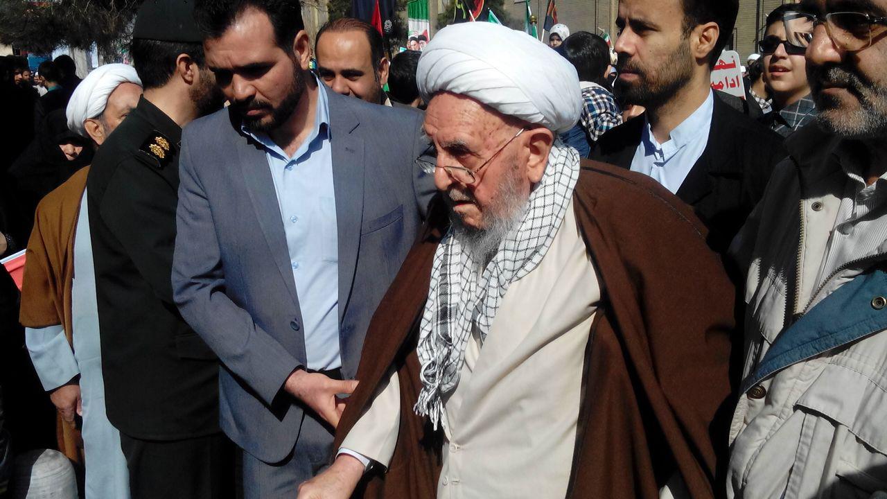 حضور مراجع عظام تقلید در راهپیمایی ۲۲ بهمن قم+تصاویر