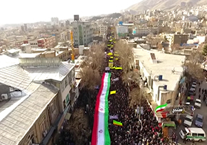 تصاویر هوایی از راهپیمایی با شکوه مردم کردستان