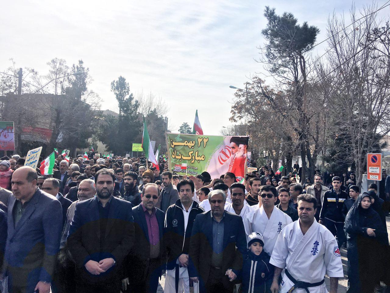 حضور پرشور جامعه ورزش کرمان در راهپیمایی 22 بهمن + تصاویر