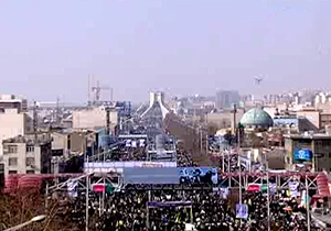 تصاویر هلی شات از راهپیمایی ۲۲ بهمن ۹۶ تهران