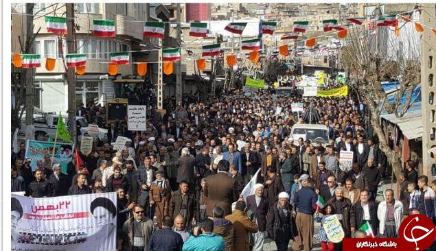 حضور پرشکوه مردم سردشت در راهپیمایی ۲۲ بهمن