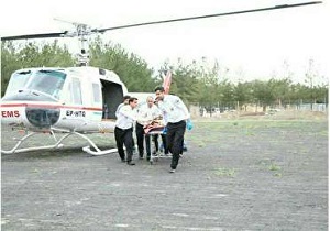 اعزام 3 مصدوم حادثه واژگونی اتوبوس از طبس به بیرجند