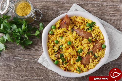 طرز تهیه پلو نخود فرنگی با گوشت