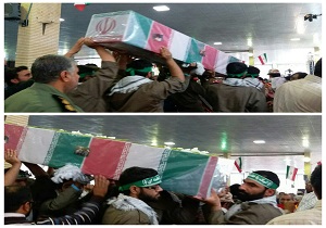 تشییع پیکر مطهر ۲ شهید گمنام در کنگره ملی شهدای سیستان و بلوچستان