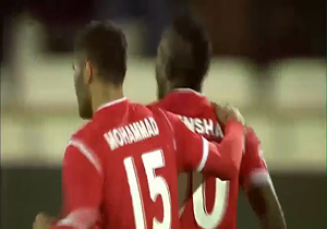 گل اول پرسپولیس به نسف قارشی در 24 بهمن 96 + فیلم