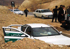 دو مصدوم بر اثر ترکیدگی لاستیک خودروی پلیس