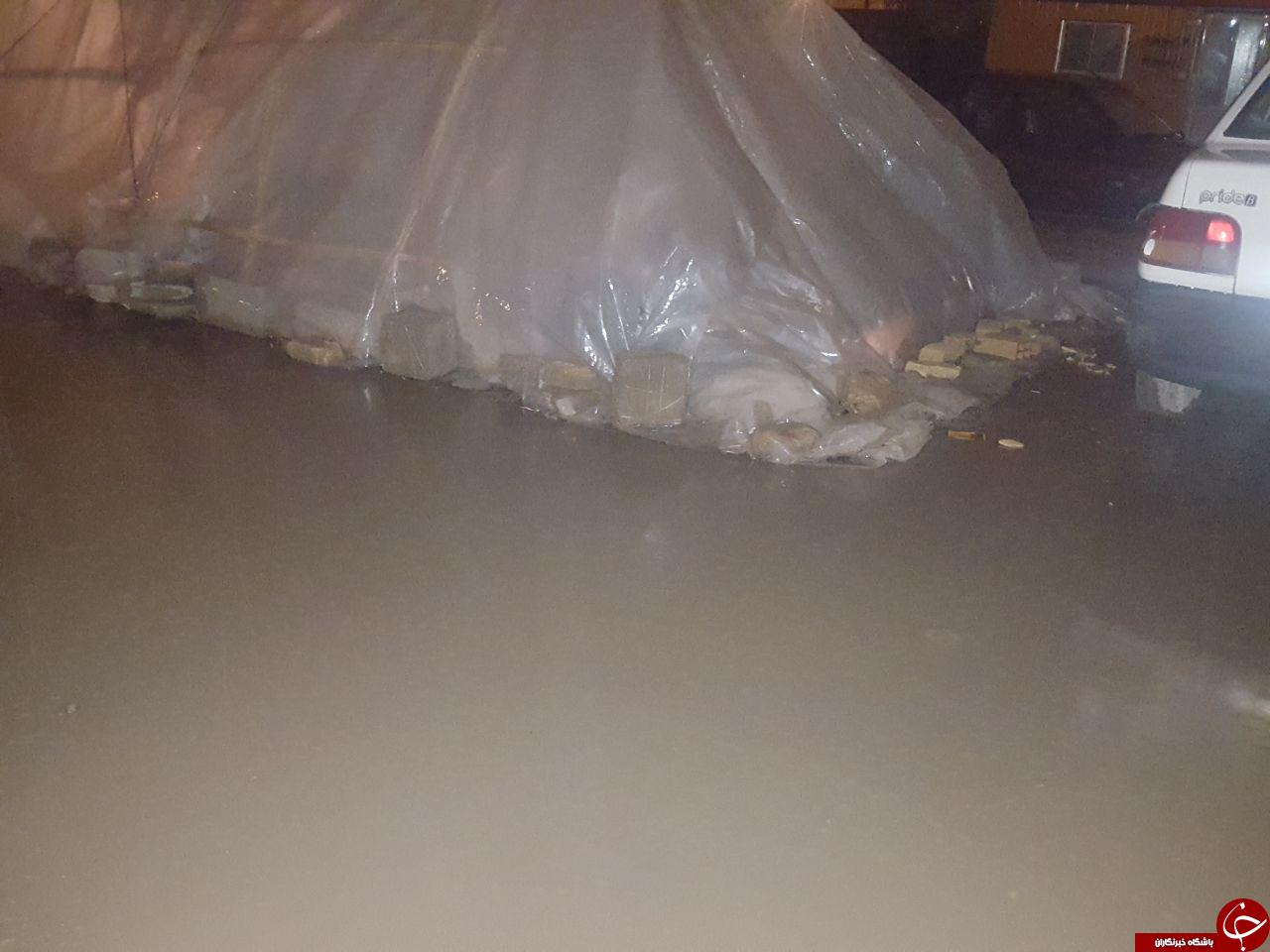 آبگرفتگی چادرها در مناطق زلزله زده+تصاویر