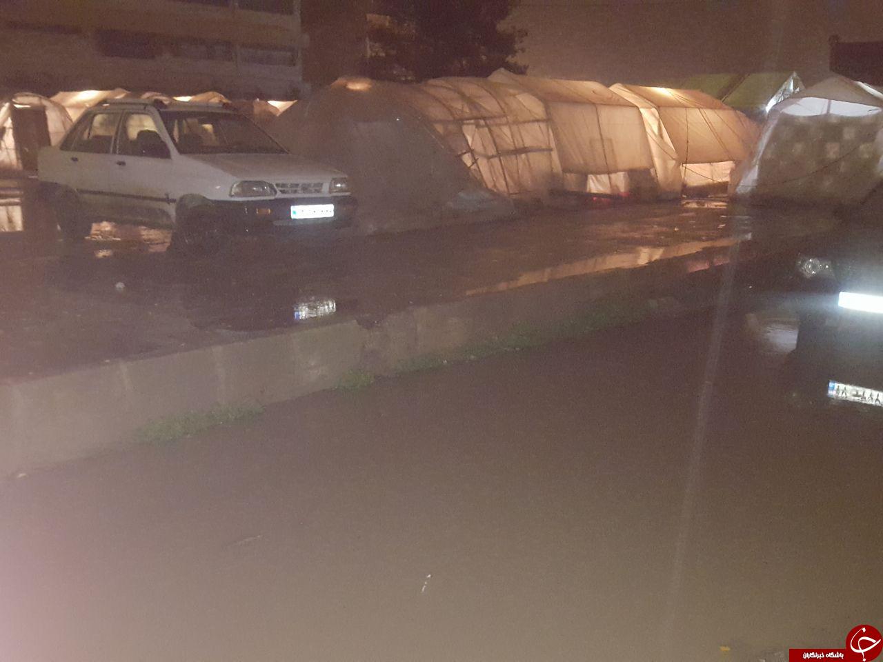 آبگرفتی چادرها در مناطق زلزله زده