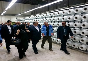 بازدید استاندار از کارخانه تولید نخ لاستیک