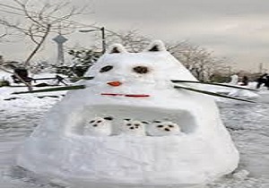 برگزاری جشنواره ساخت تندیس های برفی در خلخال