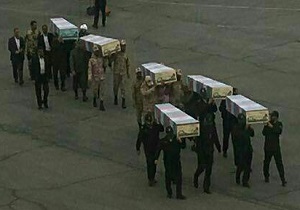 ورود پیکر ۶ شهید گمنام به یزد