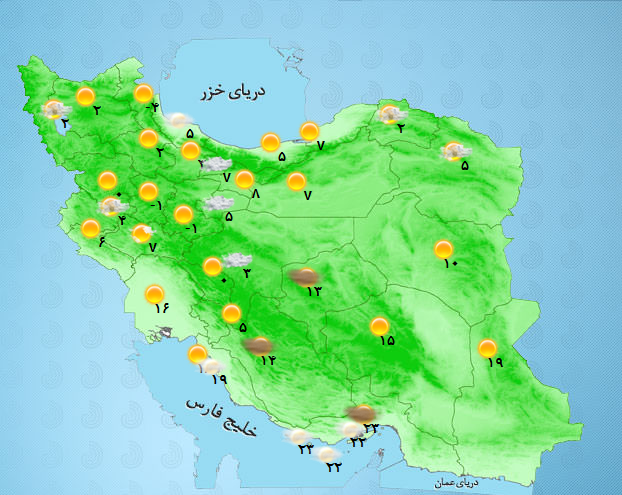 بارندگی در شمال غرب دامنه های البرز