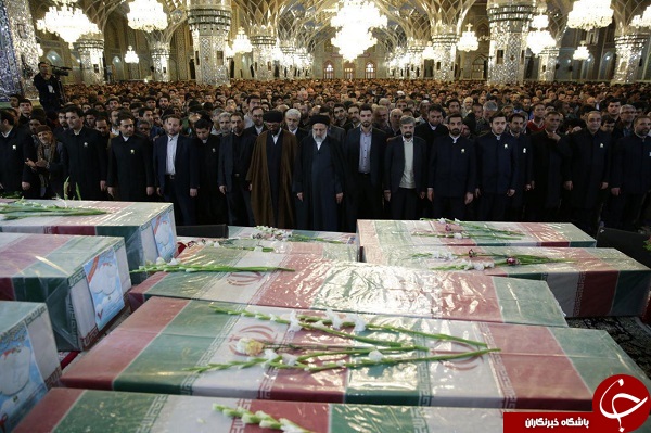 تصاویری از مراسم باشکوه وداع با شهدای گمنام در مشهد مقدس